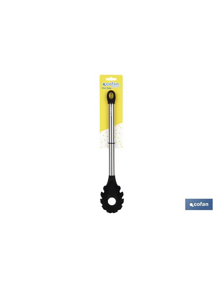 Cuchara De Pasta De Acero Inox. Y Silicona Modelo Neige 34 Cm