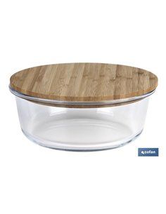 Set De 2 Recipientes De Borosilicato Con Tapa De Bambú Modelo Panda 620 Ml - 950 Ml 2
