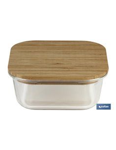 Conjunto de 2 Recipientes de Borossilicato com Tampa de Bambu Modelo Panda 520 Ml - 800 Ml 2