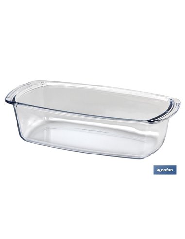 Fuente Oval Alargada De Vidrio Borosilicato Modelo Baritina 1800 Ml