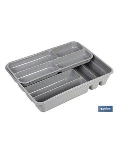 Cubertero Modelo Romero Gris 40x30x7 Dos Alturas