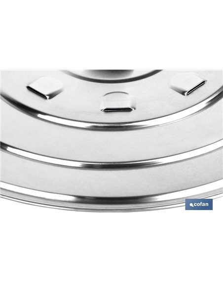 Tampa com Vaporizador Argan Alumínio Modelo 36cm