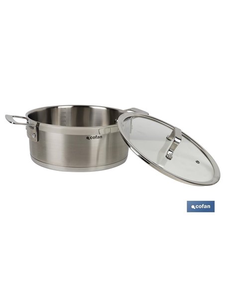 Caçarola Com Tampa 4,3l INOX 18/10 Modelo Cadenza
