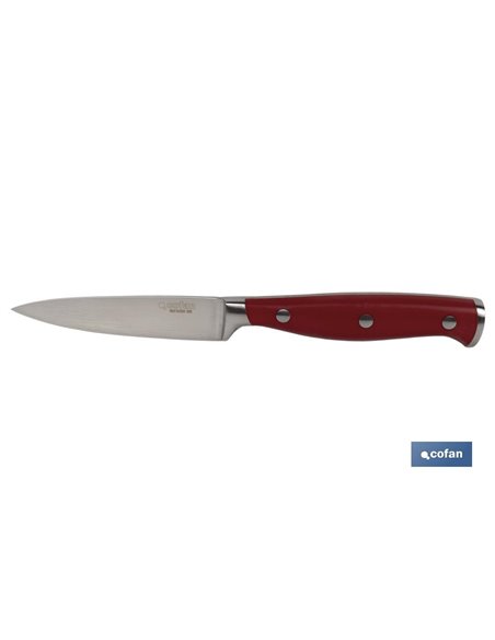 Cuchillo Puntilla Cocinero Hoja 9cm Modelo Aguacejo Rojo