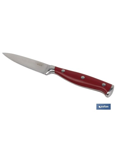 Cuchillo Puntilla Cocinero Hoja 9cm Modelo Aguacejo Rojo