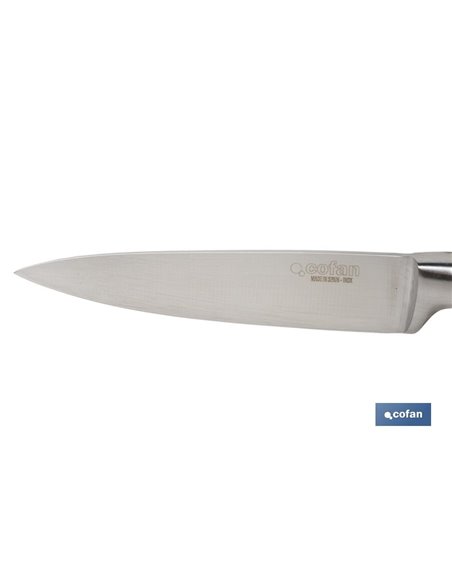 Cuchillo Puntilla Cocinero Hoja 9cm Modelo Aguacejo Rojo