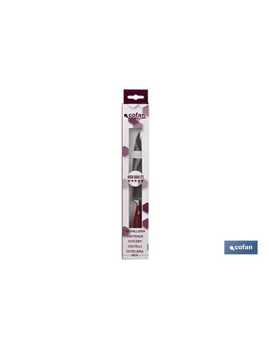 Cuchillo Verduras  Hoja13cm Modelo Aguacejo Rojo