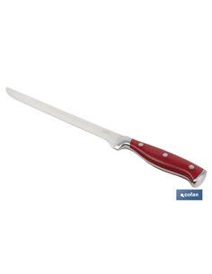 Cuchillo Jamonero/Salmonero Hoja 25cm Modelo Aguacejo Rojo 2