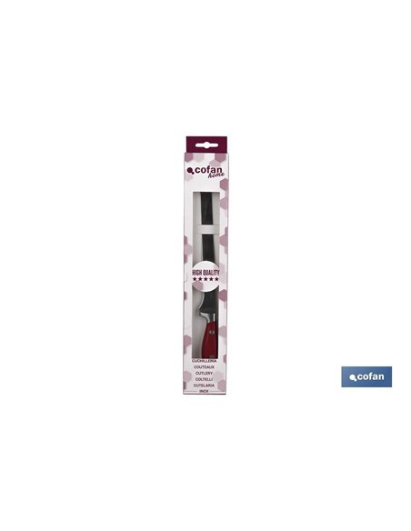 Cuchillo Jamonero/Salmonero Hoja 25cm Modelo Aguacejo Rojo