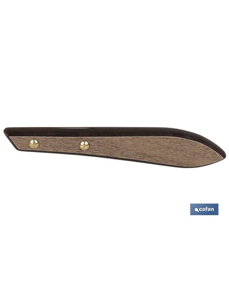 Pack 3 Cuchillo Chuletero Microdentado Hoja 10cm  Modelo Gulash Color Nogal