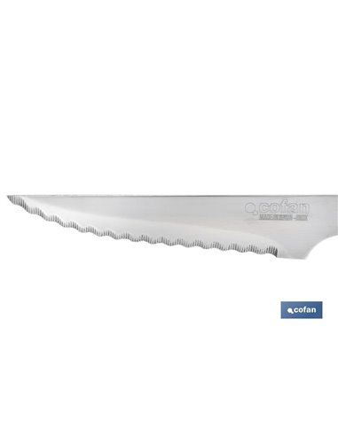 Pack 3 Cuchillo Chuletero Microdentado Hoja 10cm  Modelo Gulash Color Nogal