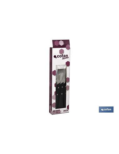 Pack 3 Cuchillo Chuletero Microdentado Hoja 10cm  Modelo Gulash Negro