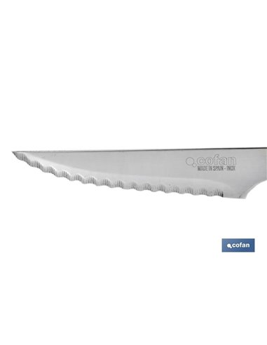 Pack 3 Cuchillo Chuletero Microdentado Hoja 10cm  Modelo Gulash Negro