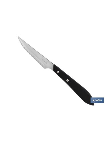 Pack 3 Cuchillo Chuletero Microdentado Hoja 10cm  Modelo Gulash Negro