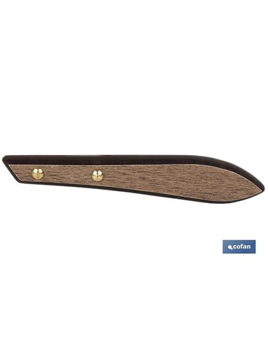 Pack 3 Cuchillo De Mesa Con Filo Hoja 10cm  Modelo Gulash Color Nogal