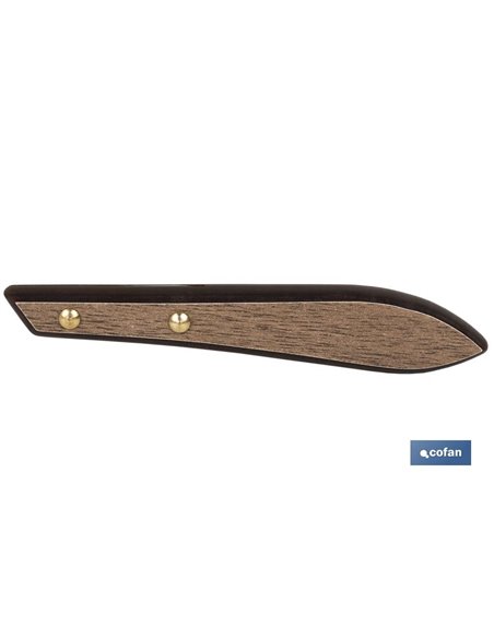 Pack 3 Cuchillo De Mesa Con Filo Hoja 10cm  Modelo Gulash Color Nogal