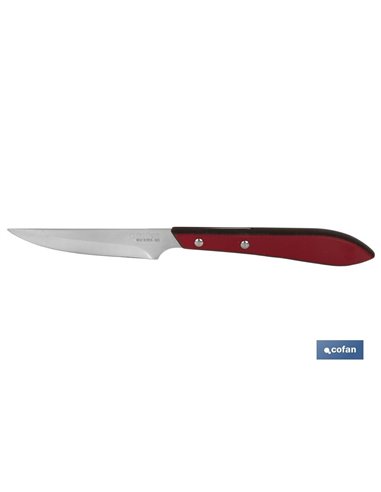 Pack 3 Cuchillo De Mesa Con Filo Hoja 10cm  Modelo Gulash Rojo