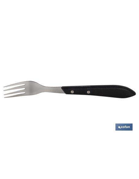 Pack de 3 Garfos para Bife Modelo Goulash Preto