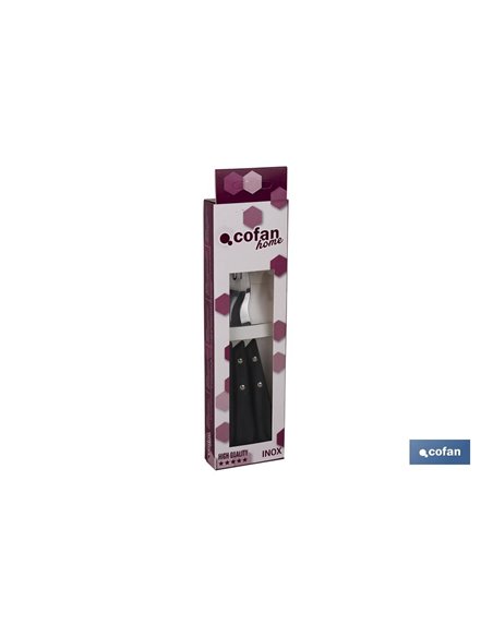 Pack 3 Tenedores Chuleteros Modelo Gulash Negro