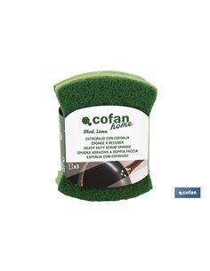 Pack De 3  Estropajos Verdes Con Esponja Modelo Lima  2