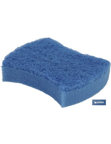 Pack De 3 Estropajos Azules Con Esponja  Modelo  Marino