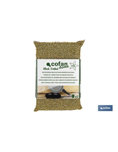 Pack De 2 Multiesponjas Color Oro Y  Plata 