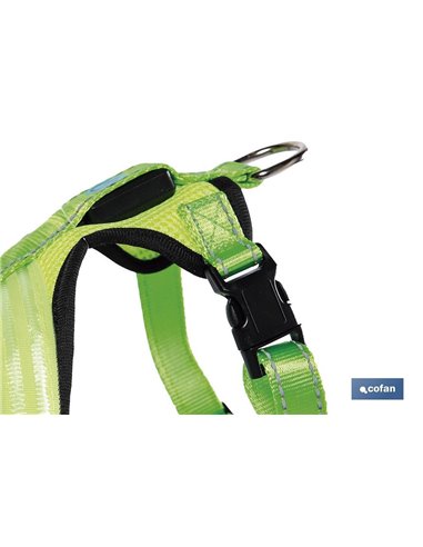 Arnes Iluminado Y Reflectante Con Luz Led Para Perros Felix 45x45-70cm