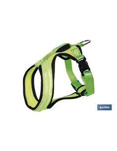 Arnês Iluminado E Refletivo Com Luz Led Para Cães Felix 35x32-50cm