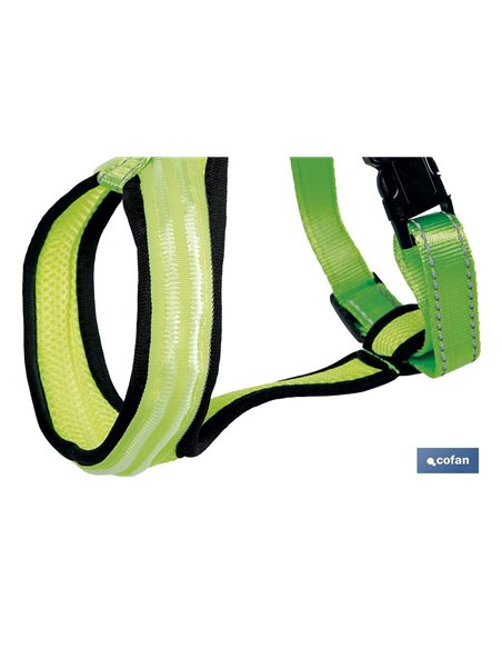 Arnes Iluminado Y Reflectante Con Luz Led Para Perros Felix 35x32-50cm