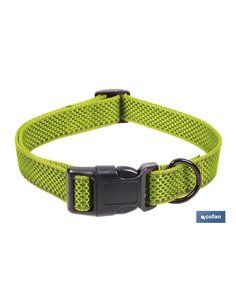 Collar Para Perros Reflectante Verde Modelo Golfo 2,5 X 40-55 Cm