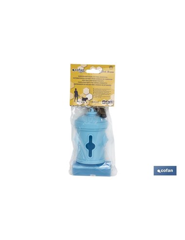 Dispensador De Bolsas Para Mascotas Azul Bruno 7,8x5cm