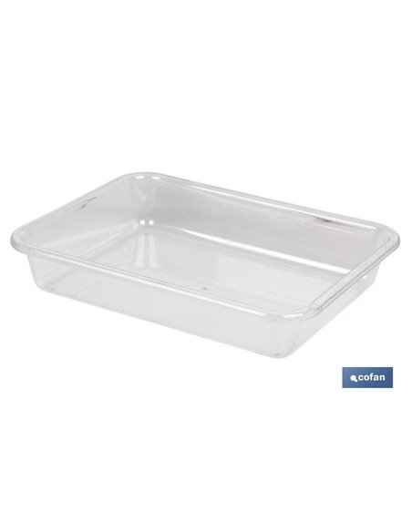 Bandeja 18.5x14.5x5.5cm Multiusos Transparente