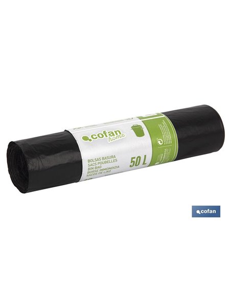 Bolsa De Basura 60x80 Galga 120 50 L Color Negro 10 Uds.