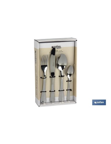Cuberteria Inox Modelo Bolonia 24 Pcs C-18/0 2 Mm