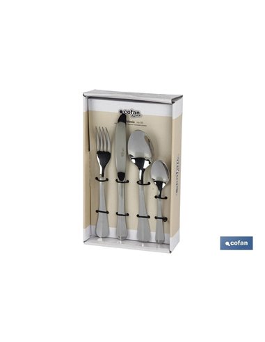 Cuberteria Inox Modelo Bolonia 24 Pcs C-18/0 2 Mm