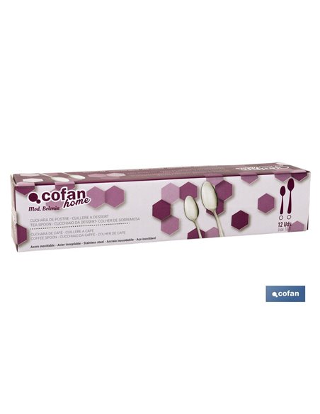 Caja 12uds Cuchara De Café Inox C-18/0 Modelo Bolonia 2 Mm
