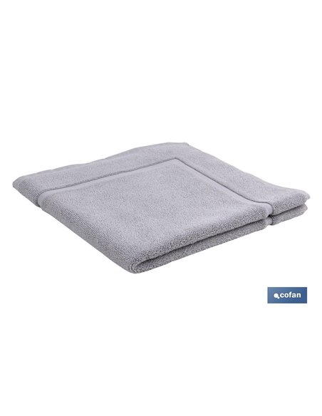 Alfombra Baño Gris Perla Gr.1000 Modelo Perlan 60x60cm