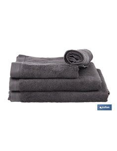 Toalla Ducha Gris Antracita Gr.580/M2 Modelo Piedra 70x140cm 2