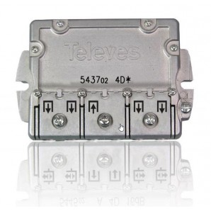 Distribuidor de antena mini 2 salidas Televes 543503
