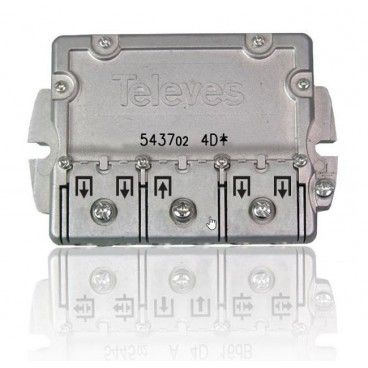 Distribuidor de antena mini 4 salidas Televes 543702