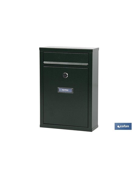 Buzón Correo Exterior Negro Modelo Letter 320x215x85mm