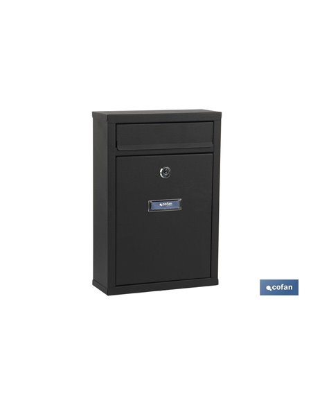 Buzón Correo Exterior Negro Modelo Letter 320x215x85mm