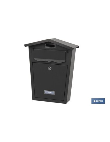 Buzón Correo Exterior Negro Modelo Garden 360x290x105mm