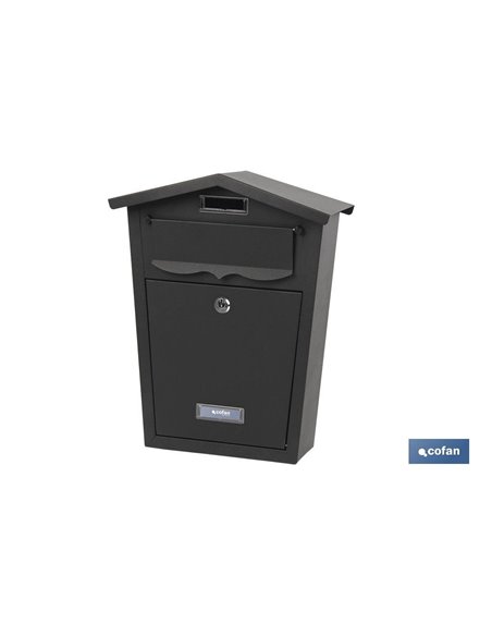 Buzón Correo Exterior Negro Modelo Garden 360x290x105mm