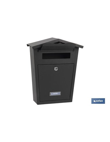 Buzón Correo Exterior Negro Modelo Garden 360x290x105mm