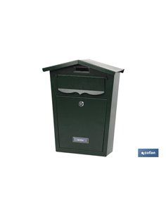 Buzón Correo Exterior Verde Modelo Garden 360x290x105mm