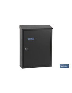 Buzón Correo Exterior Negro Modelo Post 385x290x100mm