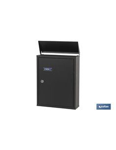 Buzón Correo Exterior Negro Modelo Post 385x290x100mm 2