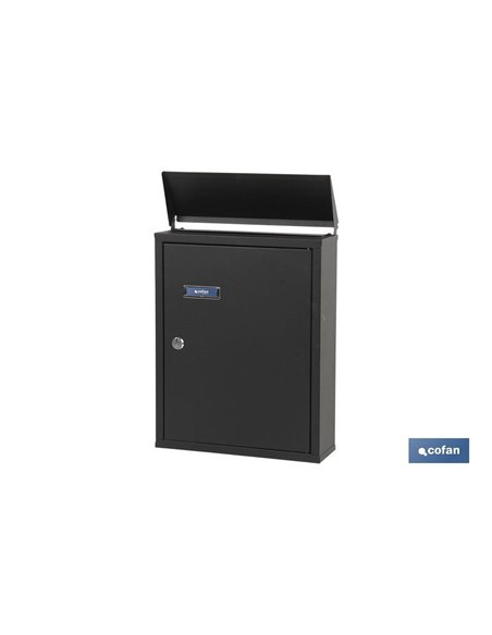 Buzón Correo Exterior Negro Modelo Post 385x290x100mm