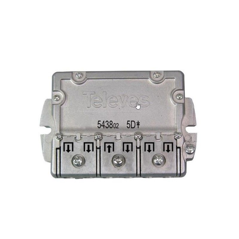 Distribuidor de antena mini 2 salidas Televes 543503